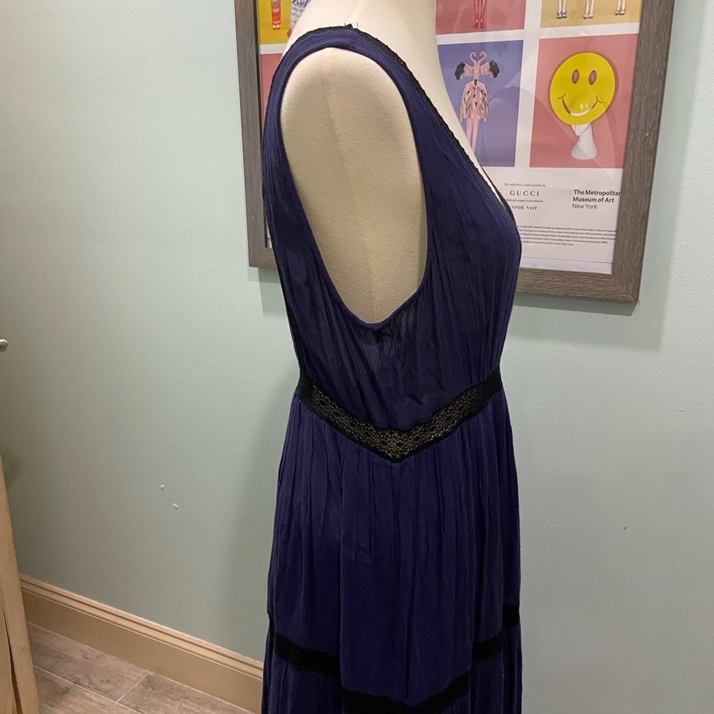 Ella Moss navy with black trim maxi dress (large) - Picture 6 of 15